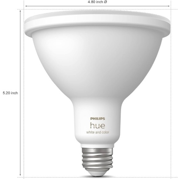 Philips Hue PAR38 100W Smart LED Bulb White and Color Ambiance 1300 Lumen 1-pack - Picture 2 of 5